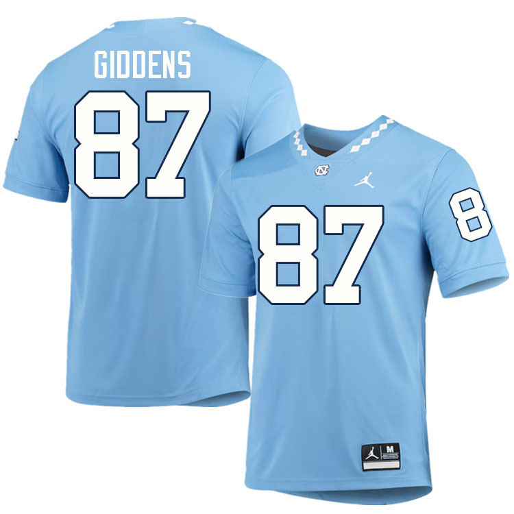 #87 Trey Giddens North Carolina Tar Heels College Football Jersey Stitched-Carolina Blue